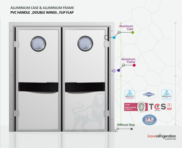Flip Flap Door Double Wings Aluminium Case & Aluminium Frame PVC